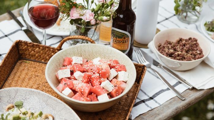Wassermelonensalat